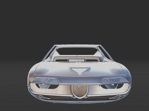 Alfa Romeo Montreal Body 3D Print Model