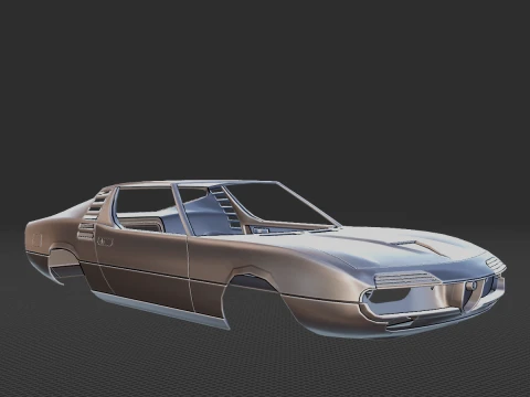 Alfa Romeo Montreal Body 3D Print Model