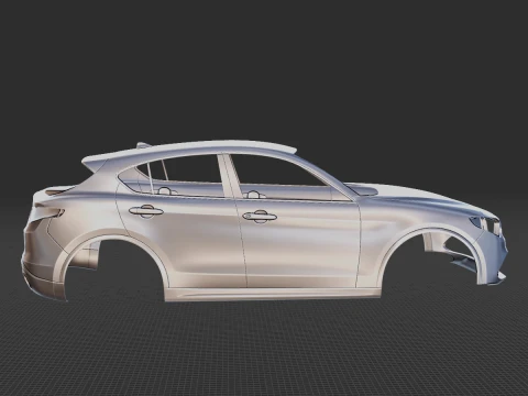 2020 Alfa Romeo Stelvio Ti Body 3D Print Model
