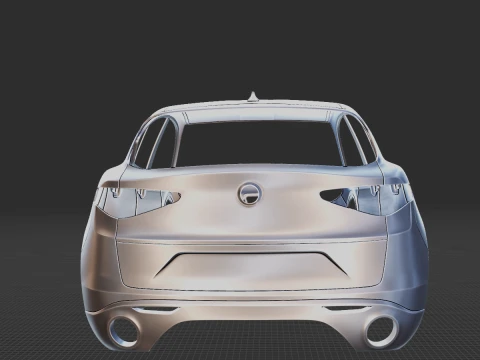 2020 Alfa Romeo Stelvio Ti Body 3D Print Model