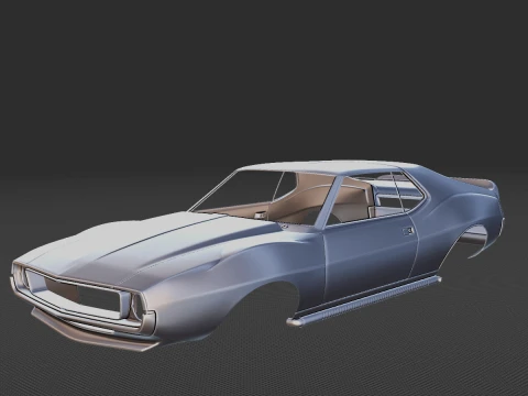 1973 AMC AMX SST ボディ 3Dプリントモデル