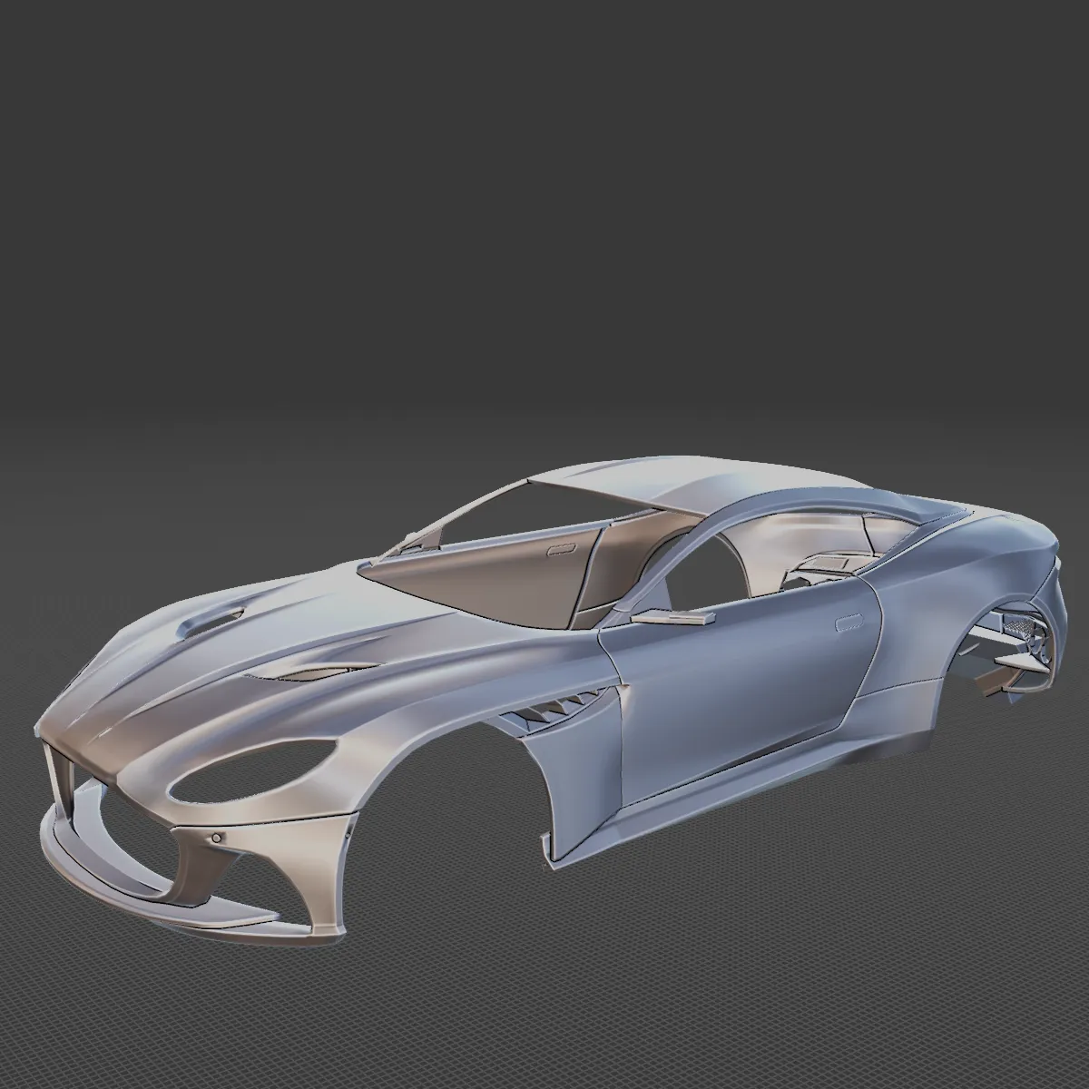 Aston Martin DBS Superleggera Body 3D Print Model .c4d .max .obj .3ds .fbx .stl .blend 
