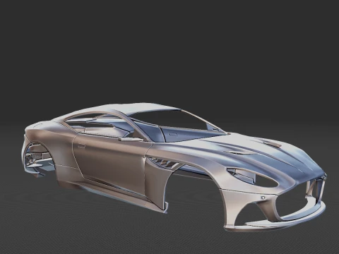 Aston Martin DBS Superleggera Body 3D Print Model