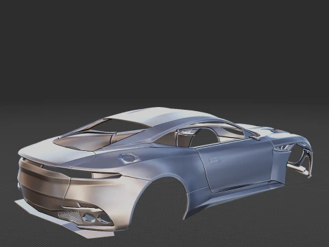 Aston Martin DBS Superleggera Body 3D Print Model