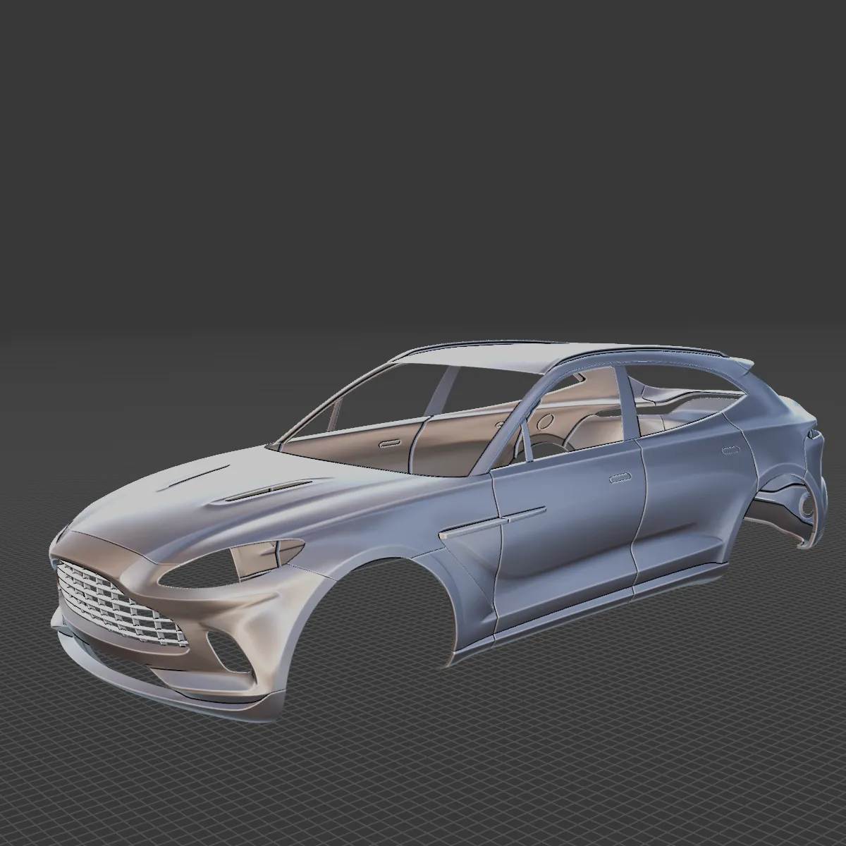2022 Aston Martin DBX Straight Six Body 3D Print Model .c4d .max .obj .3ds .fbx .stl .blend 