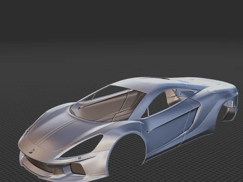 2021 ATS GT ボディ 3Dプリントモデル