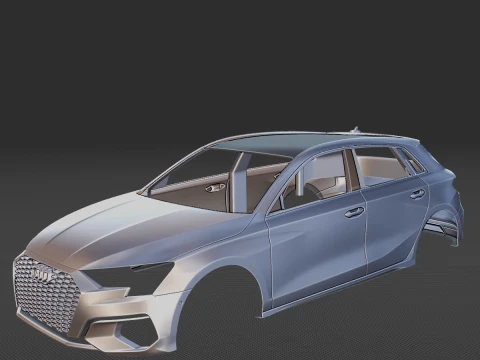 2021 Audi A3 Body 3D Print Model
