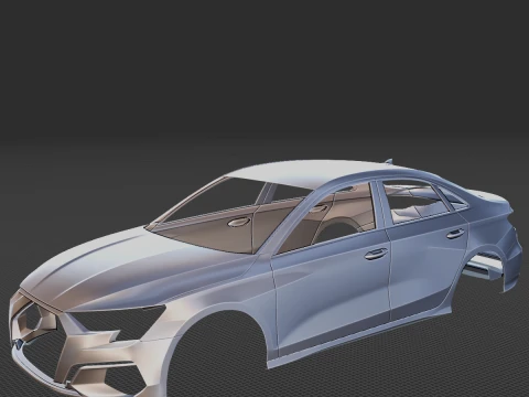 2021 Audi A3 Limousine Body 3D Print Model