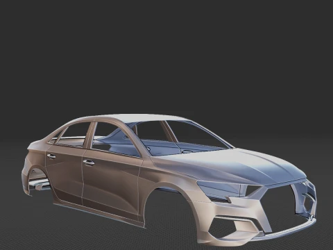 2021 Audi A3 Limousine Body 3D Print Model