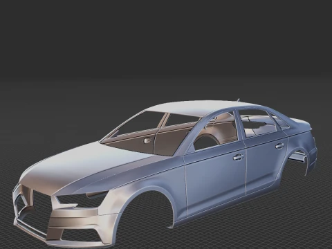 2019 Audi A4 Sedan Body 3D Print Model
