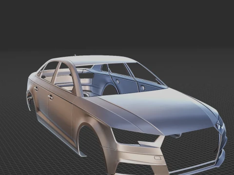 2019 Audi A4 Sedan Body 3D Print Model
