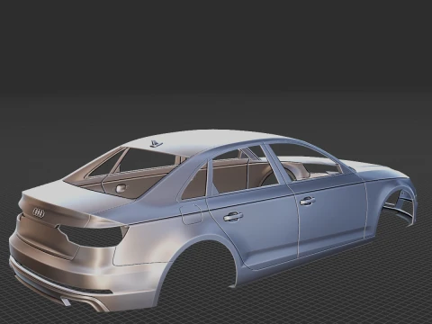 2019 Audi A4 Sedan Body 3D Print Model