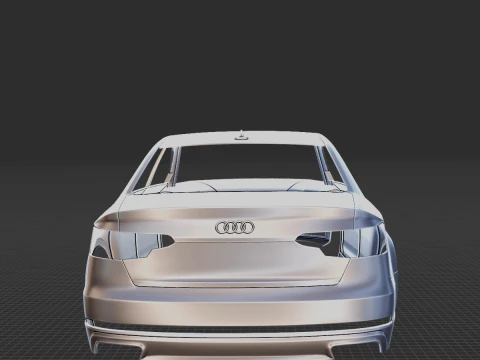 2019 Audi A4 Sedan Body 3D Print Model