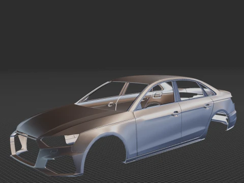 2020 Audi A4 Sedan S-Line Body 3D Print Model