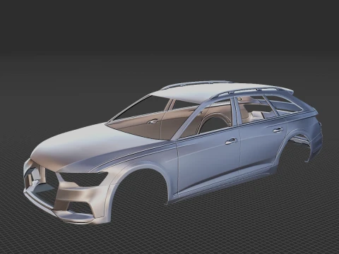 Audi A6 allroad quattro Karosserie 3D Druckmodell