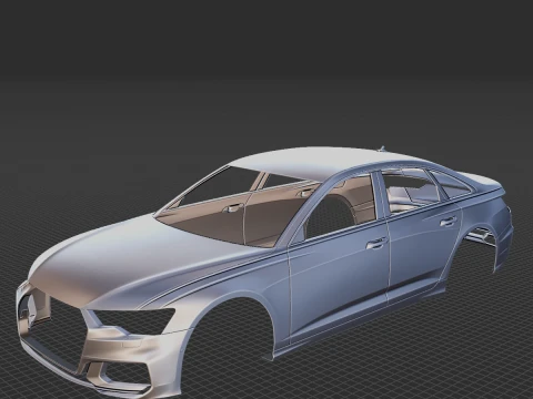 2019 Audi A6 S-Line Body 3D Print Model