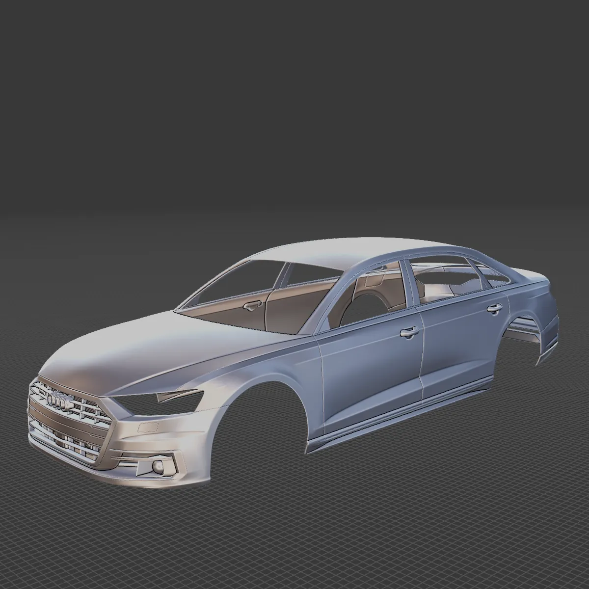 Audi A8 Long Body 3D Print Model .c4d .max .obj .3ds .fbx .stl .blend