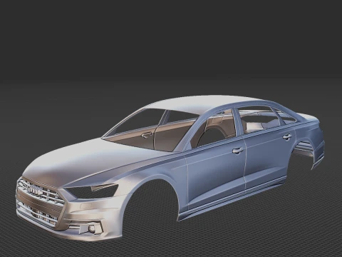 Audi A8 Long Body 3D Print Model