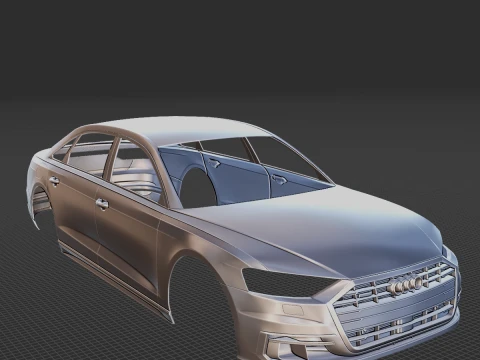 Audi A8 Long Body 3D Print Model