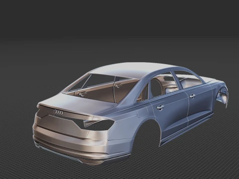 Audi A8 Long Body 3D Print Model