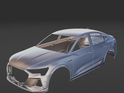 2021 Audi e-tron S Sportback Body 3D Print Model