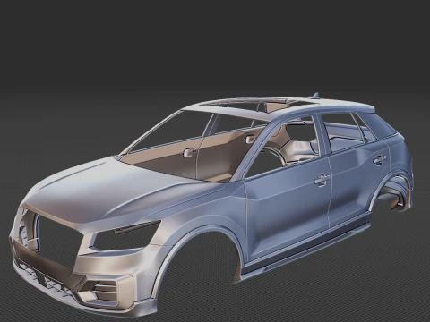 2020 アウディ Q2 ボディ 3Dプリントモデル