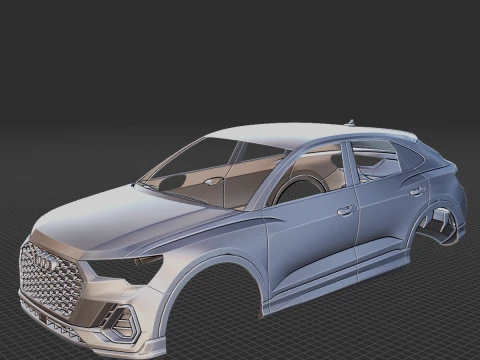 2020 아우디 Q3 스포츠백 바디 3D 프린트 모델