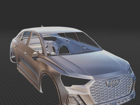 2020 Audi Q3 Sportback Body 3D Print Model