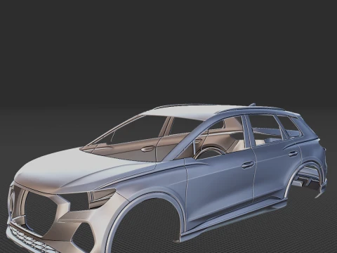2021 Audi Q4 e-tron Body STL 3D Print Model