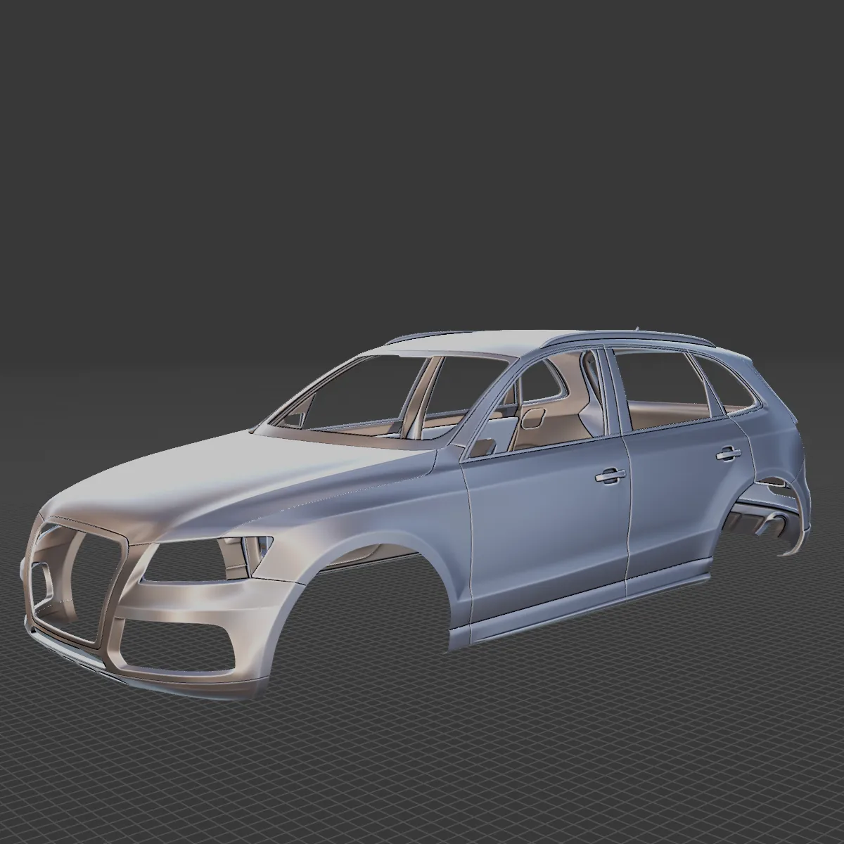 2013 Audi Q5 Body STL 3D Print Model .c4d .max .obj .3ds .fbx .stl .blend