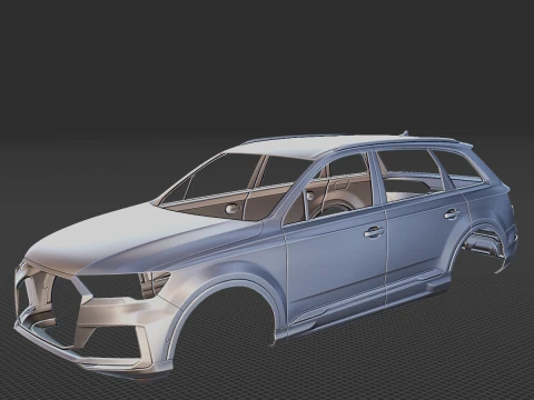2020 Audi Q7 Body STL 3D Print Model