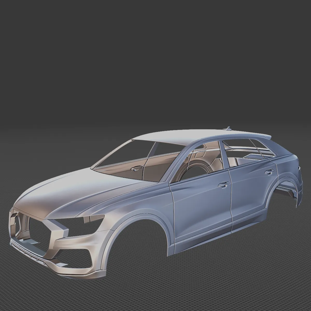 2019 Audi Q8 Regular Body STL 3D Print Model .c4d .max .obj .3ds .fbx .stl .blend 