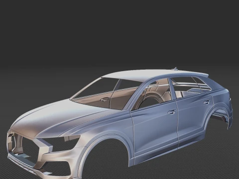 2019 Audi Q8 Regular Body STL 3D Print Model