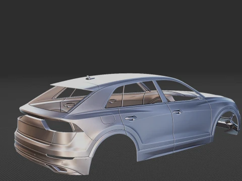 2019 Audi Q8 Regular Body STL 3D Print Model