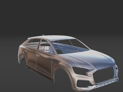 2019 Audi Q8 Regular Body STL 3D Print Model