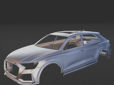 2020 Audi RS Q8 Karosserie STL 3D Druckmodell