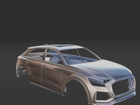 2020 Audi RS Q8 Body STL 3D Print Model