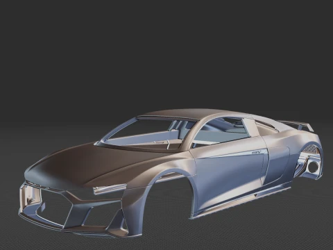 2022 Audi R8 Body STL 3D Принт Модель