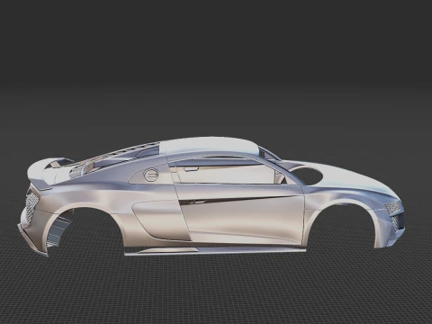 2022 Audi R8 V10 Coupe Body STL 3D Print Model