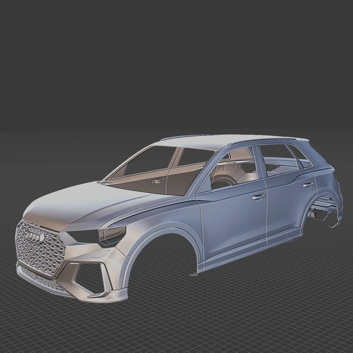 2020 Audi RS Q3 Body STL 3D Print Model .c4d .max .obj .3ds .fbx .stl .blend