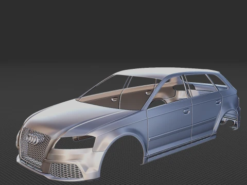 2012 아우디 RS3 스포츠백 바디 STL 3D 프린트 모델