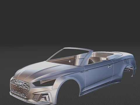 2020 Audi S5 Cabrio Body STL 3D Принт Модель