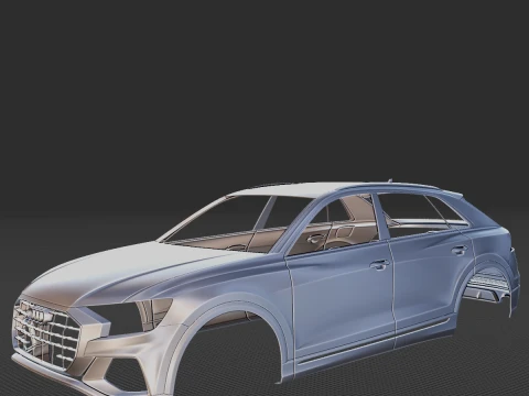 2019 Audi SQ8 Body STL 3D Print Model