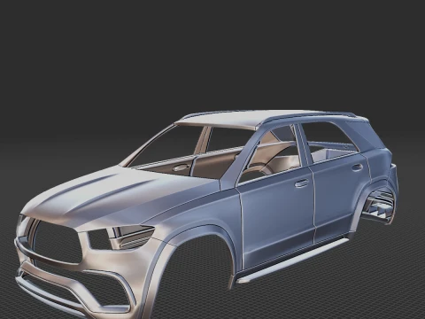 Mercedes-Benz GLE63S AMG Body STL 3D Print Model