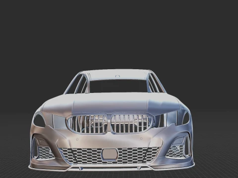 2020 Alpina D3 S Sedan Body STL 3D Print Model
