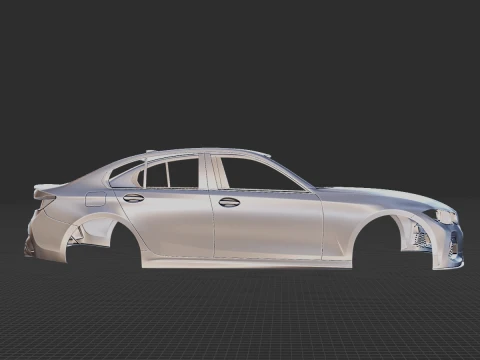 2020 Alpina D3 S Sedan Body STL 3D Print Model