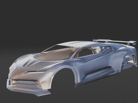 2020 Bugatti Centodieci Karosserie STL 3D Druckmodell