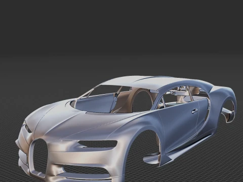 2017 Bugatti Chiron Karosserie STL 3D Druckmodell