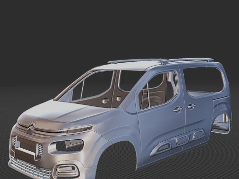 2019 Citroen Berlingo carrosserie STL 3D printmodel