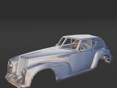 Concept Car 1 Classic Body STL 3D Print Model